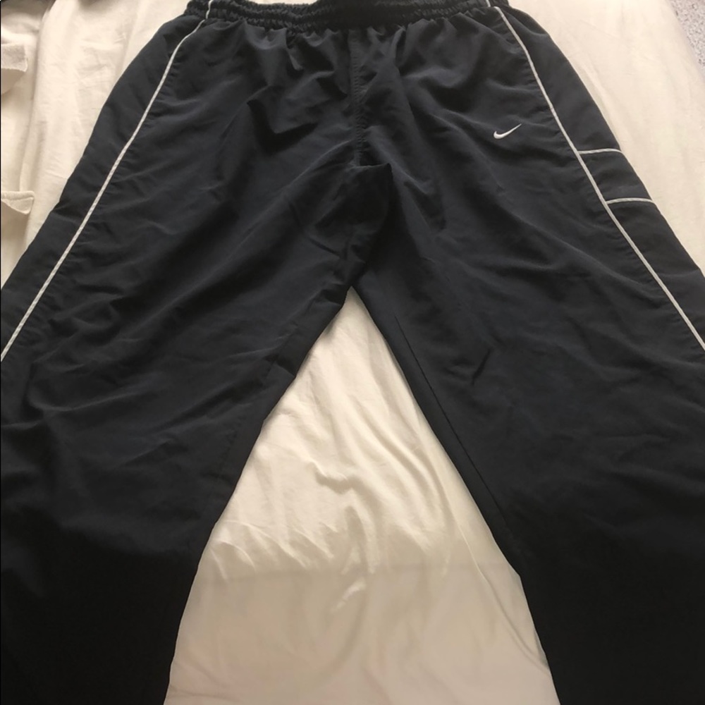 Men's Nike athletic pants Blue w/ white pin stripe